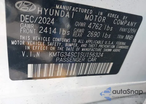 2025 Genesis G70 2.5T Rwd из США, поврежденный, VIN KMTG34SC1SU156324